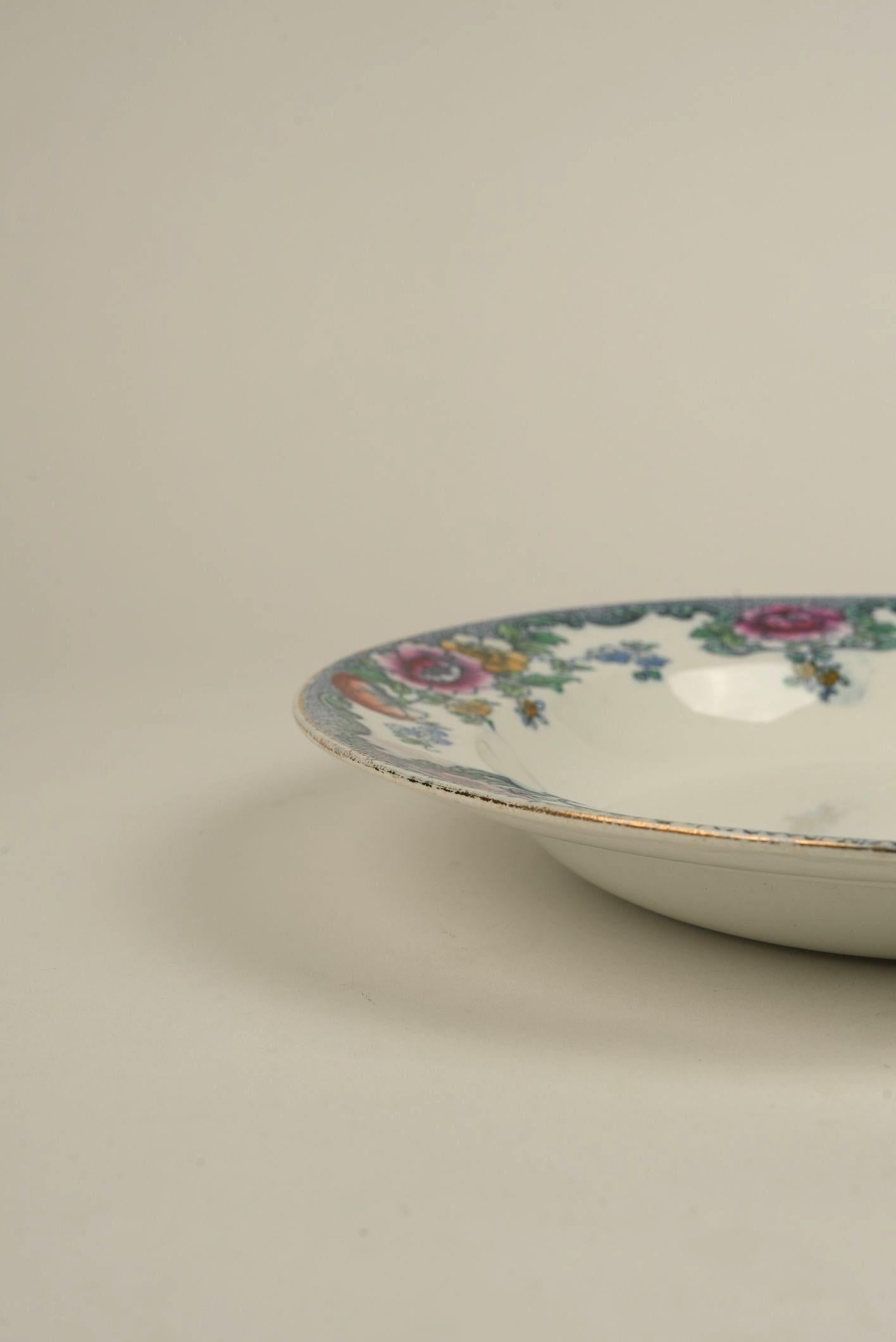 Chinoiserie Booths 'Nankin' Floral Bowls – Whieldon Ware  Set of 3 For Sale