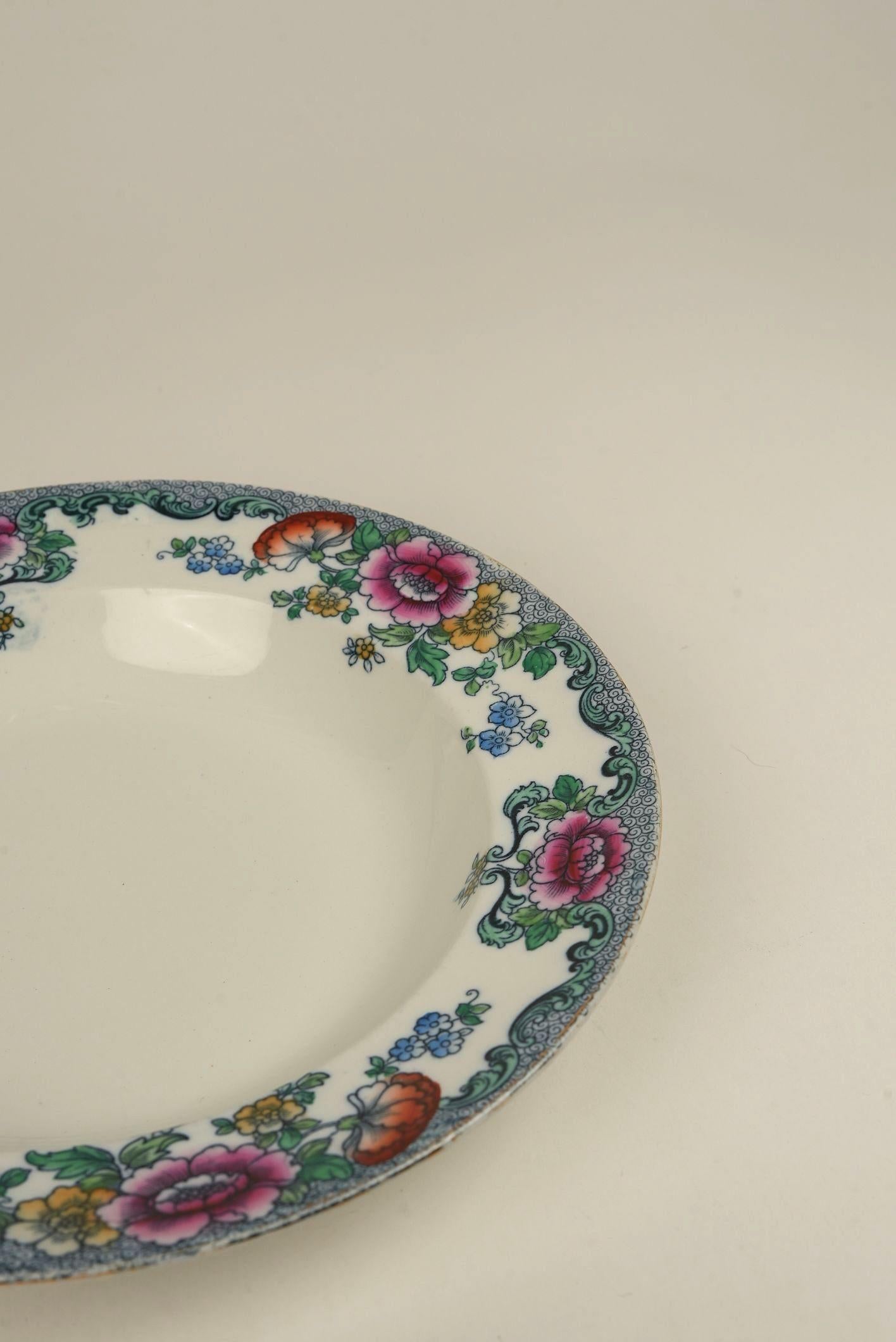 English Booths 'Nankin' Floral Bowls – Whieldon Ware  Set of 3 For Sale