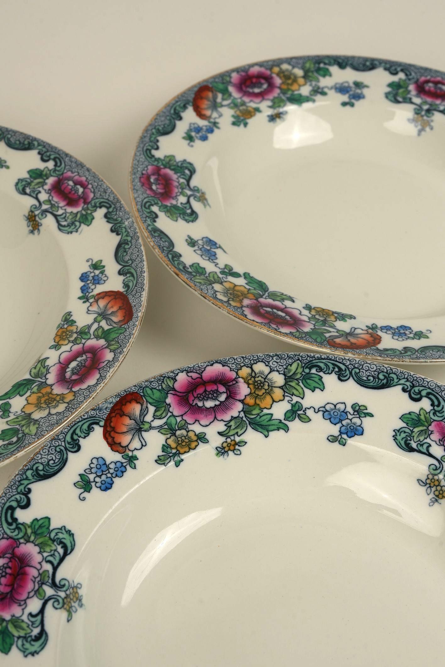 Booths 'Nankin' Floral Bowls – Whieldon Ware  Set of 3 For Sale 2