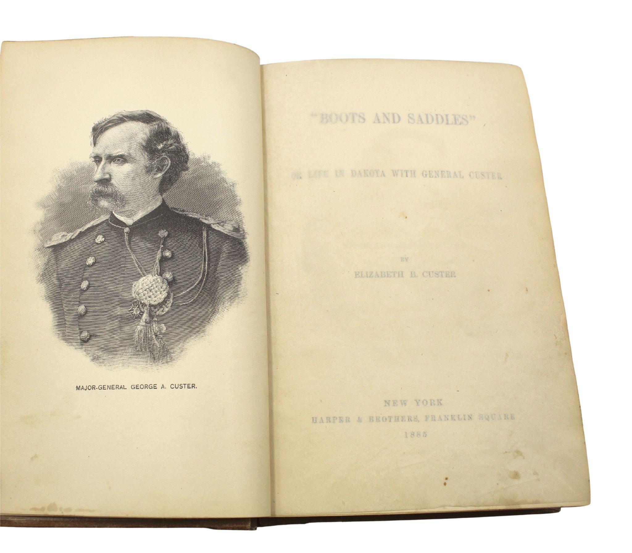 Leather Boots and Saddles by Elizabeth B. Custer, First Edition, 1885 For Sale