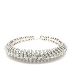 Bora and Co 18K White Gold & Natural Diamond Flex Bangle