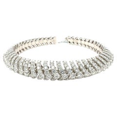 Bora and Co 18K White Gold & Natural Diamond Flex Bangle