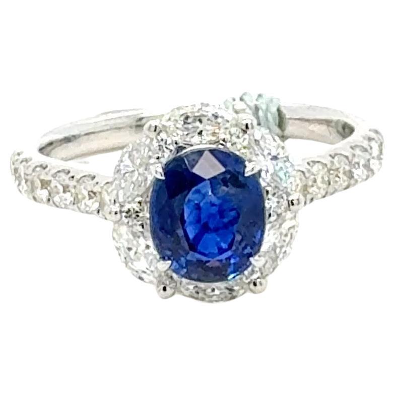 Bora 
Co Bague saphir bleu et diamant naturel 0,75ct