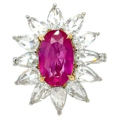 Bora & Co 2.36ct Burma No Heat Ruby with Rose Cut Natural Diamonds Bora & Co 2.36ct Burma No Heat Ruby with Rose Cut Natural Diamonds
