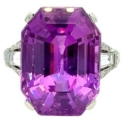 Bora & Co 29.80ct AGL Certified Ceylon Pink Sapphire Ring (RARE)