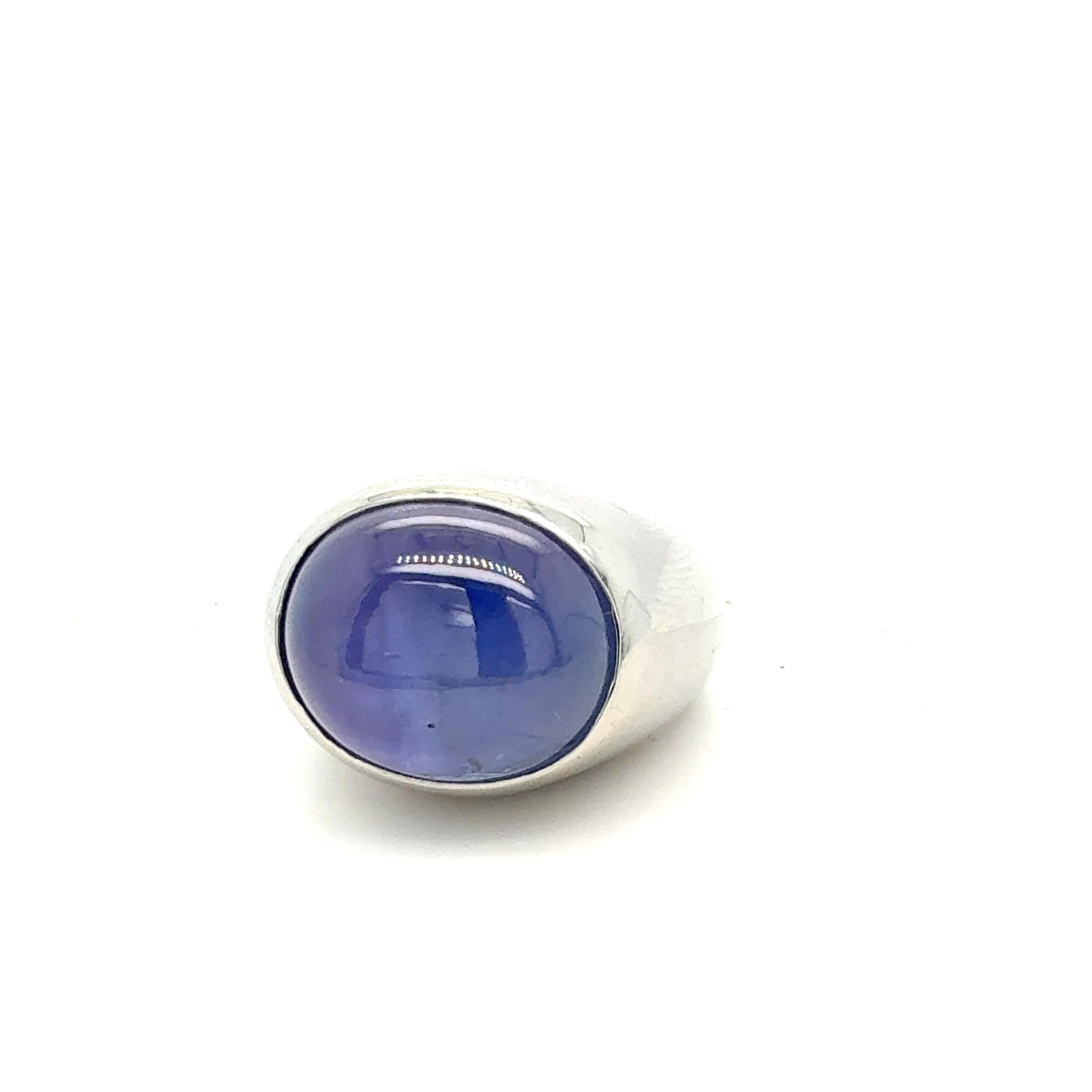 De las mujeres Bora & Co Anillo Zafiro Cabujón Azul 37.01ct en venta