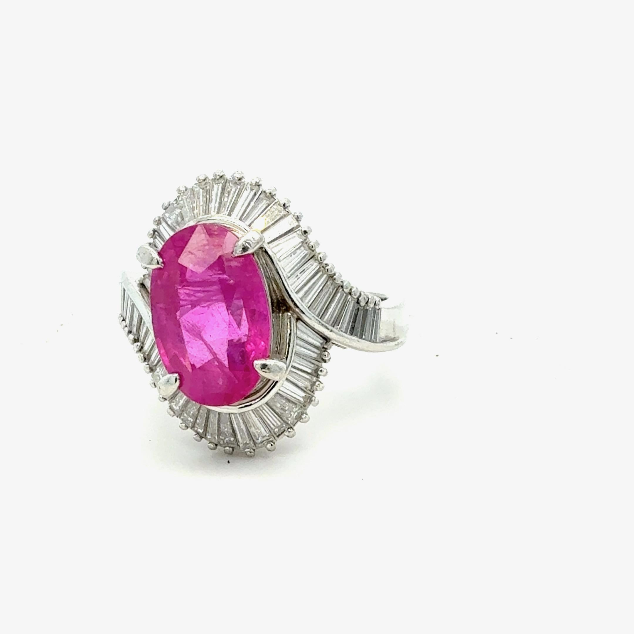 Bora & Co Bague 5,78ct rubis et diamant naturel Excellent état - En vente à New York, NY