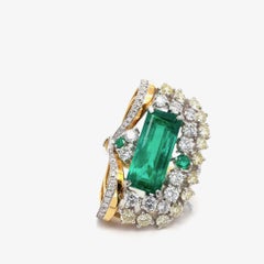 Bora & Co 8.23ct Colombian Emerald and Diamond Ring (GRS/GIA Certified)