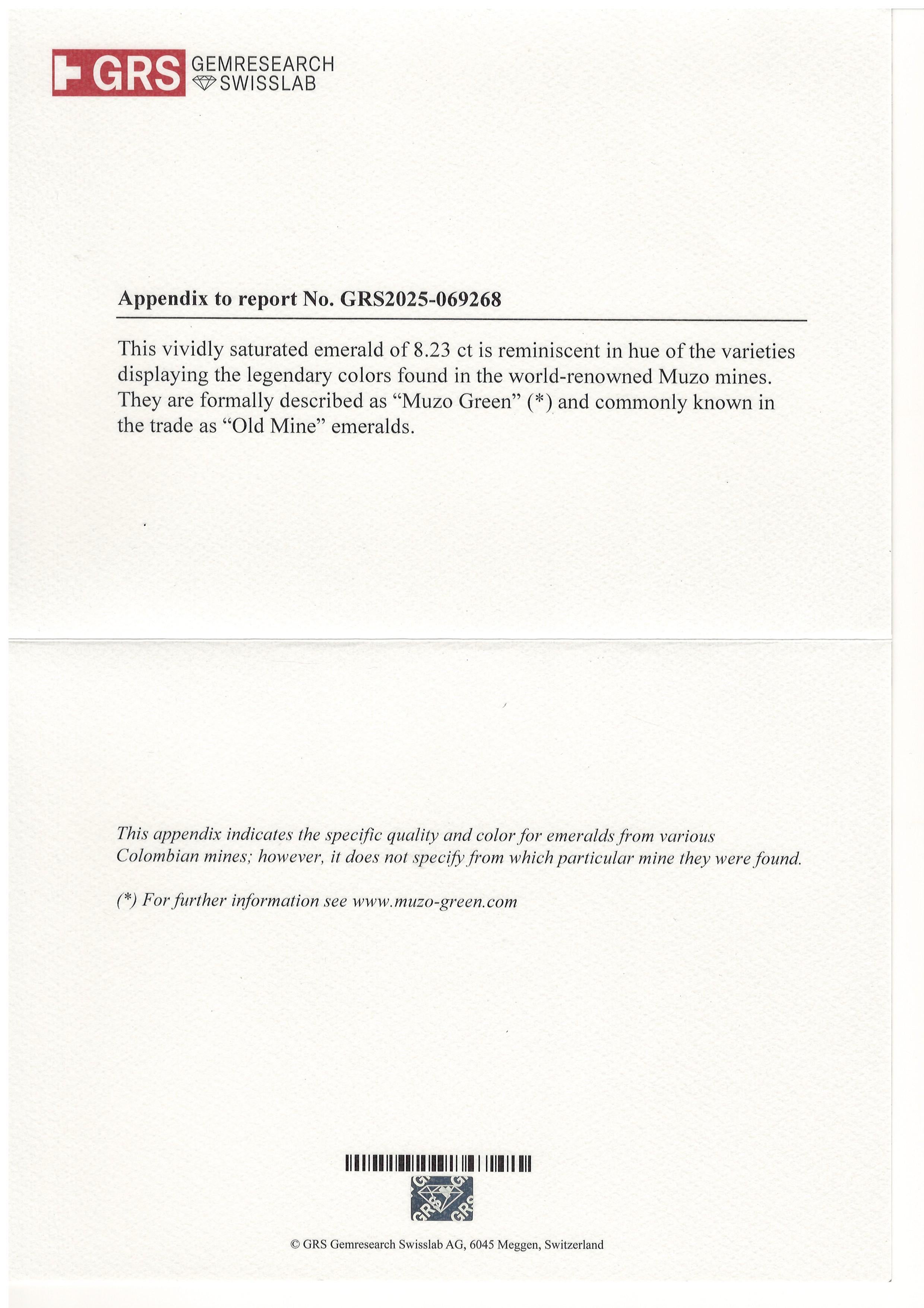 Bora & Co Bague émeraude colombienne et diamant de 8,23ct (certifiée GRS/GIA) en vente 1