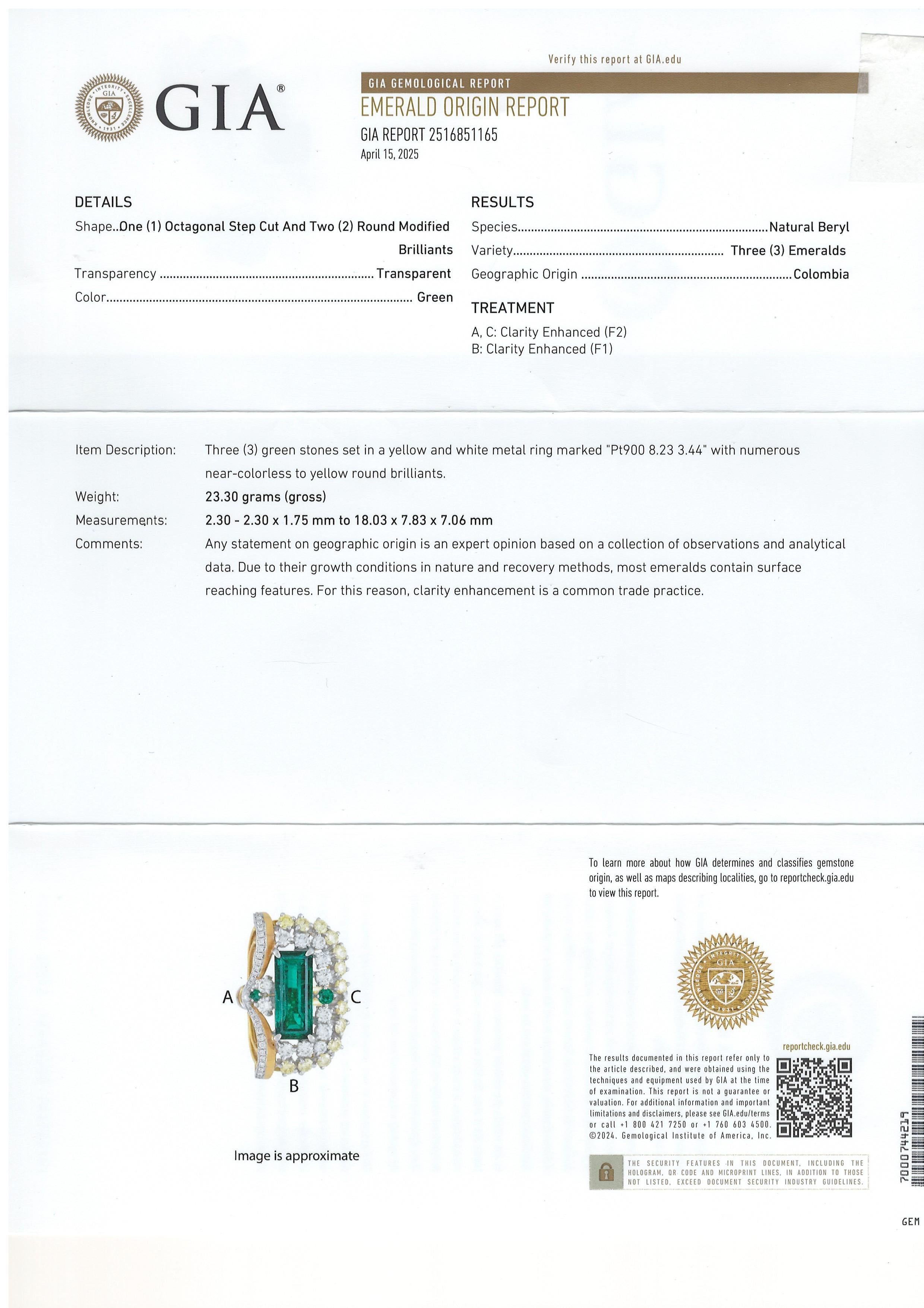 Bora & Co Bague émeraude colombienne et diamant de 8,23ct (certifiée GRS/GIA) en vente 2