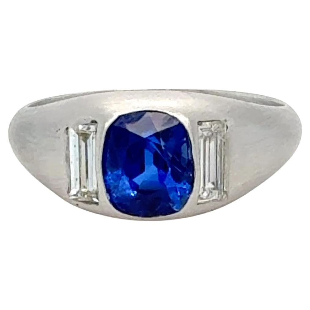 Bora 
Co Bague saphir du Cachemire certifié AGL et GIA 1,56ct en vente