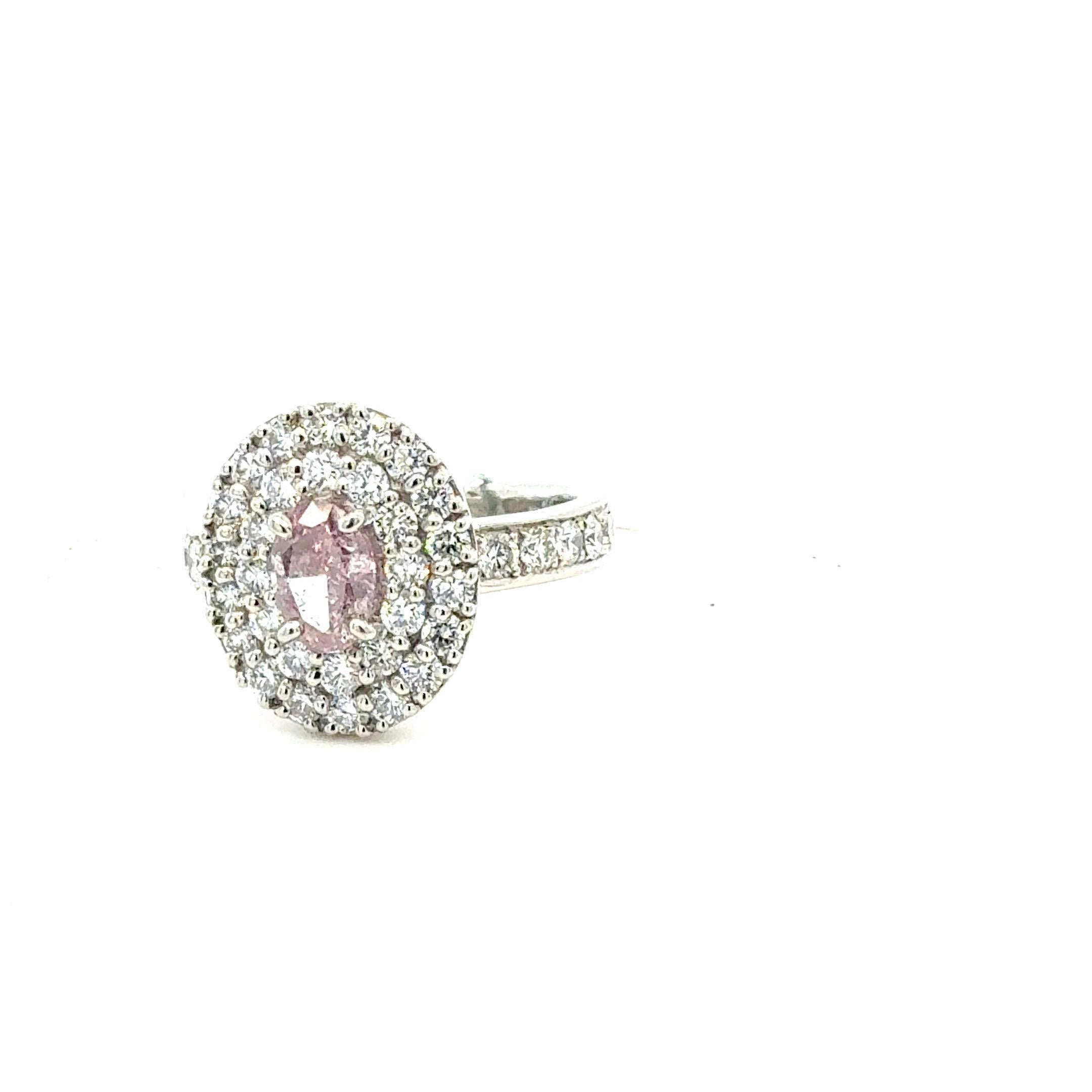 Bora & Co GIA Certified 0.71ct Fancy Intense Purplish Pink & Diamond Ring Excellent état - En vente à New York, NY