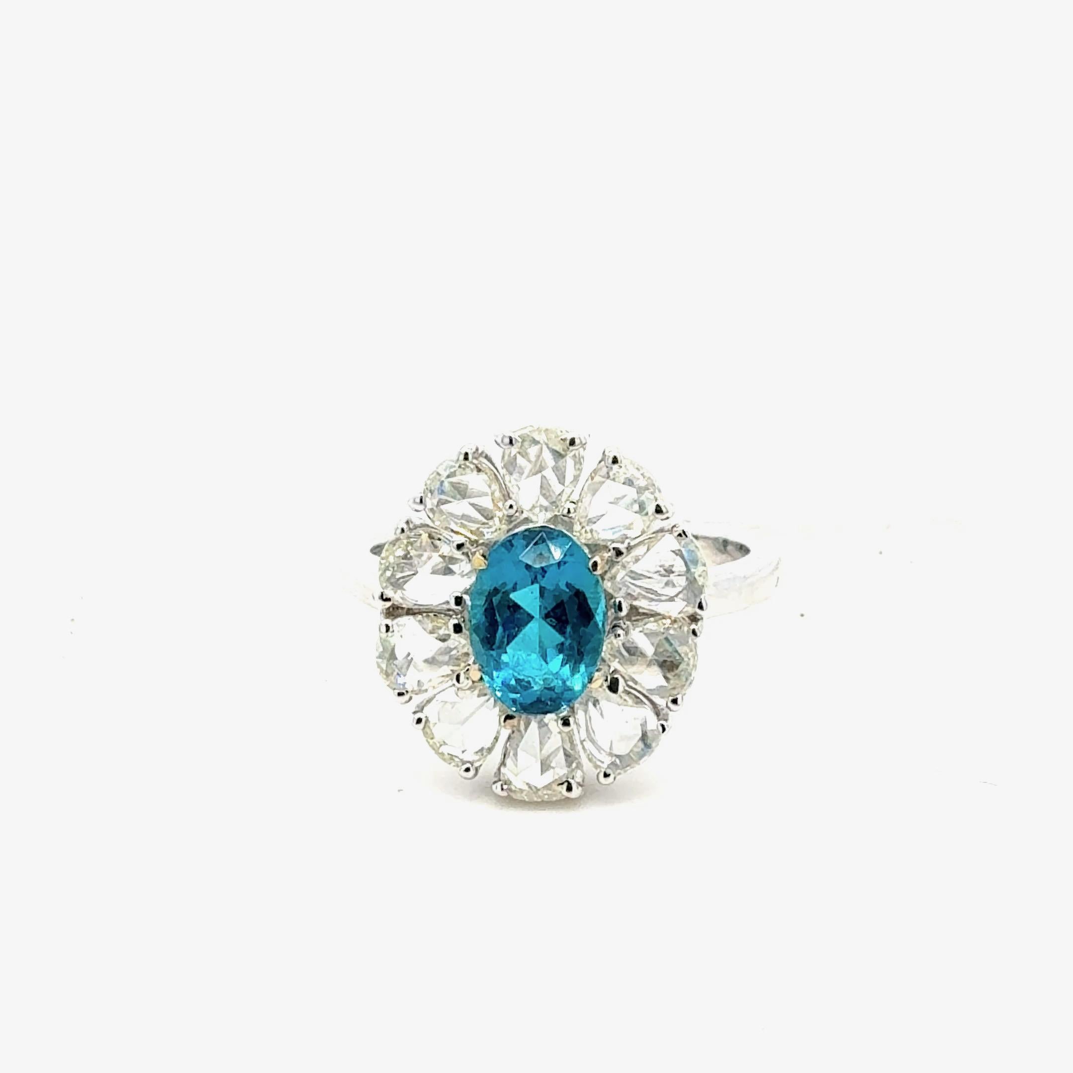 Bora & Co GIA zertifiziert 1,00ct brasilianischen Paraiba Turmalin und Diamant 18K Weißgold Ring

Dieser Ring von Bora & Co ist eine schillernde Mischung aus Seltenheit und Eleganz. Er enthält einen 1,00-Karat brasilianischen Paraiba-Turmalin mit