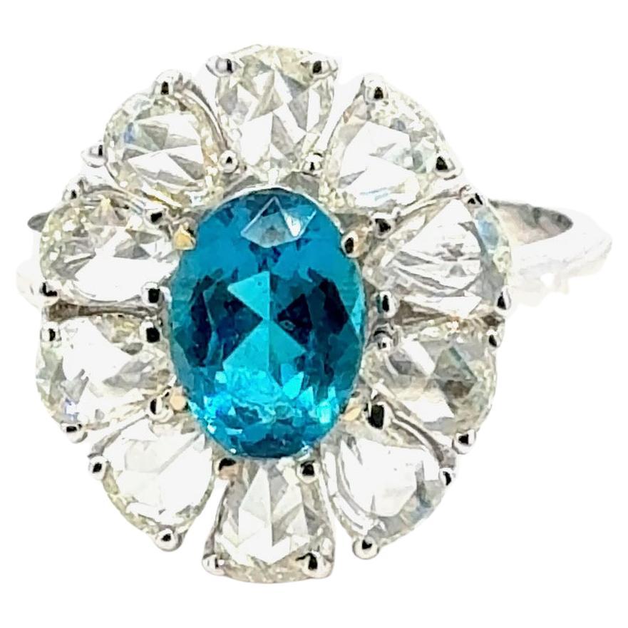 Anello con tormalina brasiliana Paraiba e diamanti Bora
Co certificato GIA 1,00ct