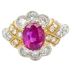 Bora & Co GIA Certified 2.06ct Ruby and Diamond Two-Tone 18K Gold Ring