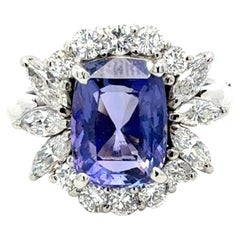 Anello con zaffiro viola e diamante naturale certificato GIA da 3,91 carati di Bora
Co