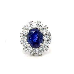Bora & Co GIA Certified 8.20ct Blue Sapphire & Natural Diamond Ring