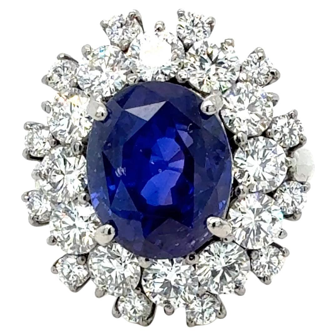 Anello con zaffiro blu e diamante naturale di 8,20 ct certificato GIA da Bora
Co