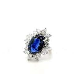 Bora & Co GIA Certified 9.53ct Sapphire & Natural Diamond Ring