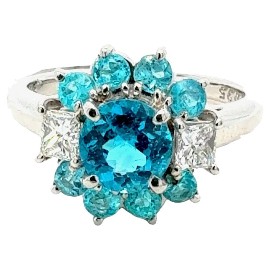 Bora
Co GRS-zertifizierter 0,95ct Paraiba Turmalin
natürlicher Diamant Ring