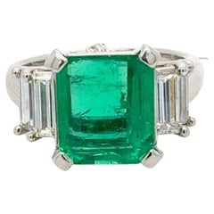 Anello con smeraldo colombiano e diamanti Bora & Co certificato GRS da 3.21 carati