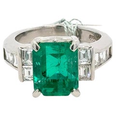 Bora 
Co Bague certifiée GRS 3.60ct émeraude colombienne et diamant