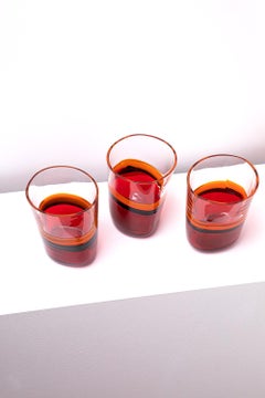 Vasos Bora, años 90, lote de 6