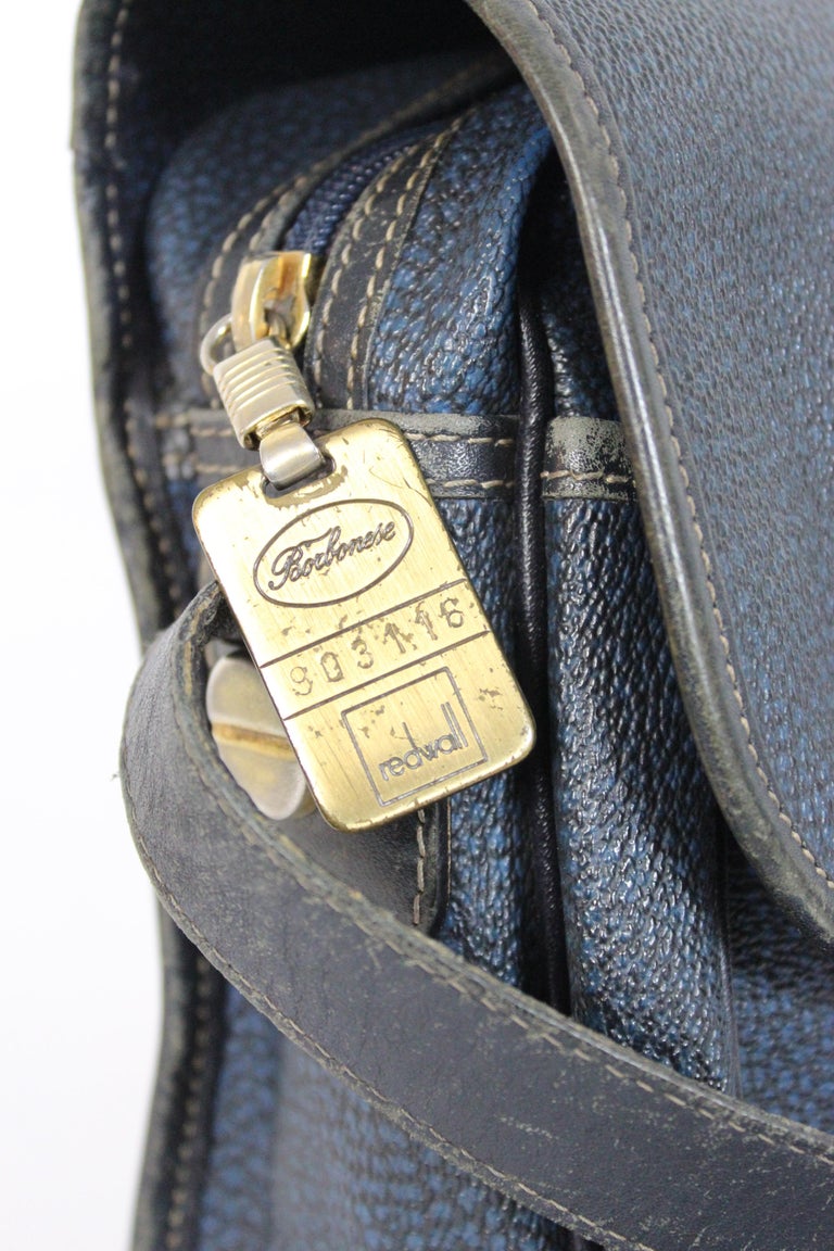Borbonese Blue Leather Redwall Shoulder Bag For Sale at 1stDibs