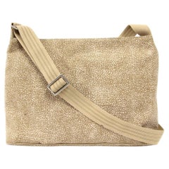 Borbonese Vintage beige canvas 2000s shoulder bag