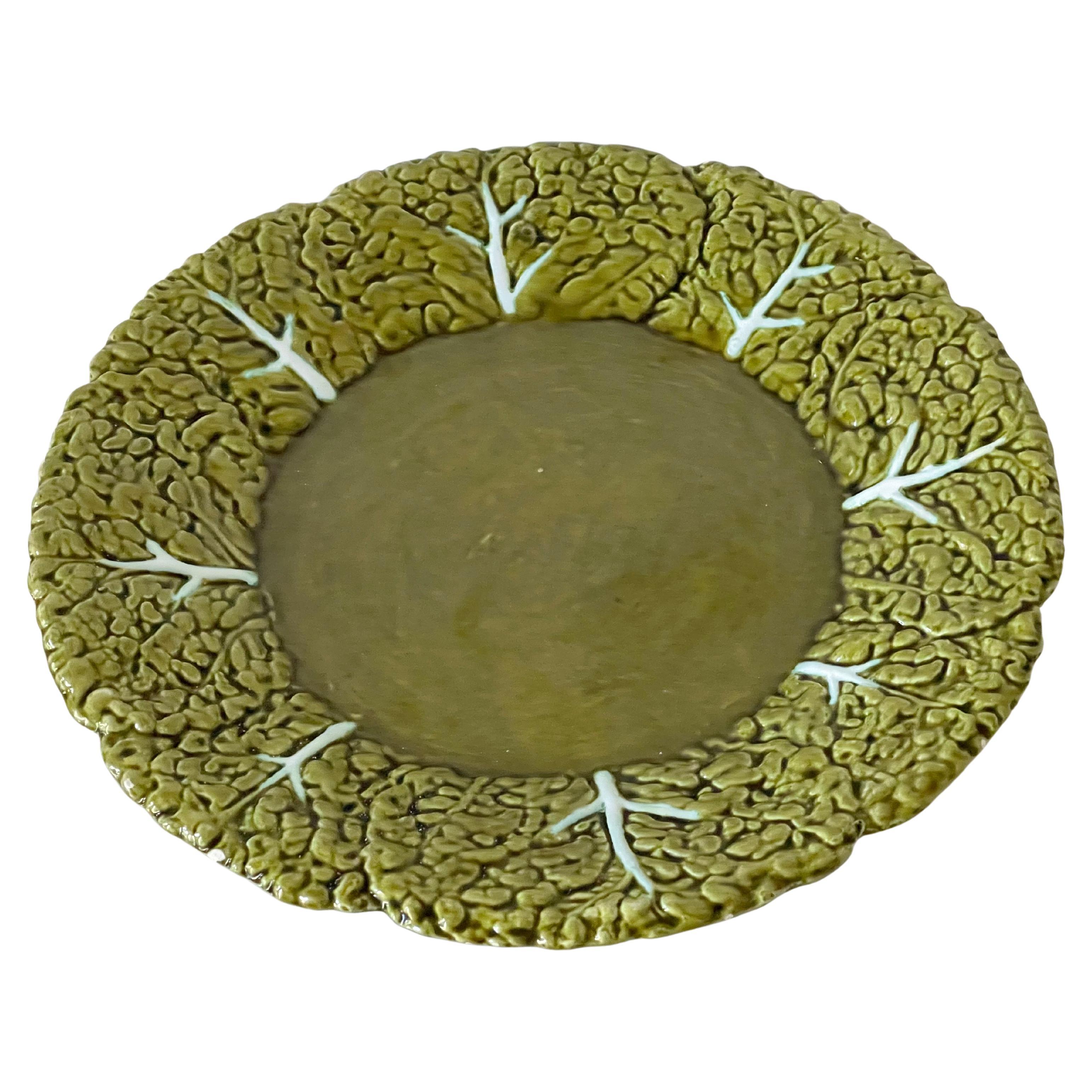 Bordallo Pinheiro Plato de col mayólica