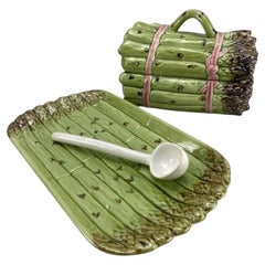 Bordallo Pinheiro Portugal Asparagus Tureen & Tray Set with Ladle