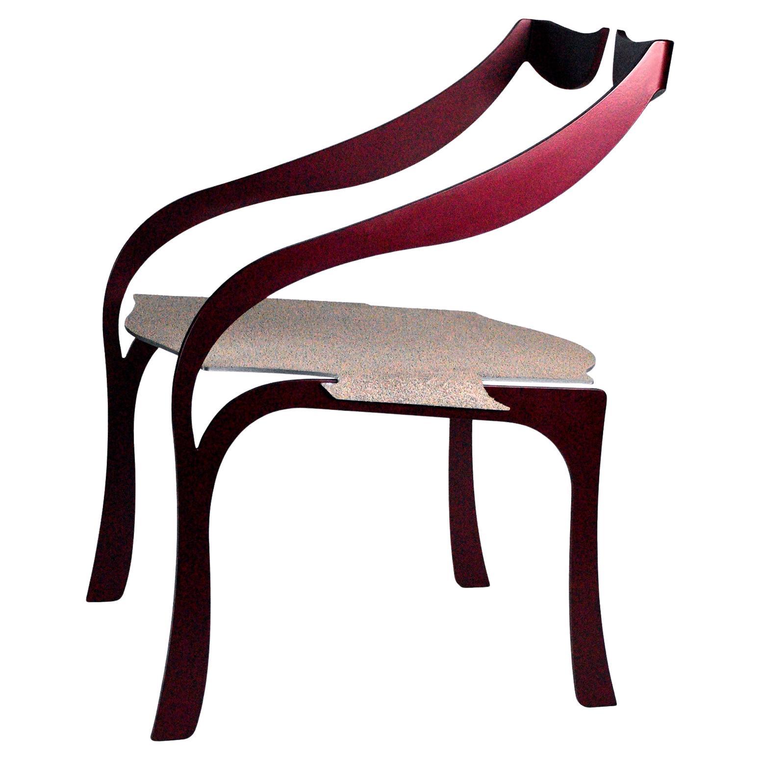 Bordeaux Break-Sessel von WM Metal Design