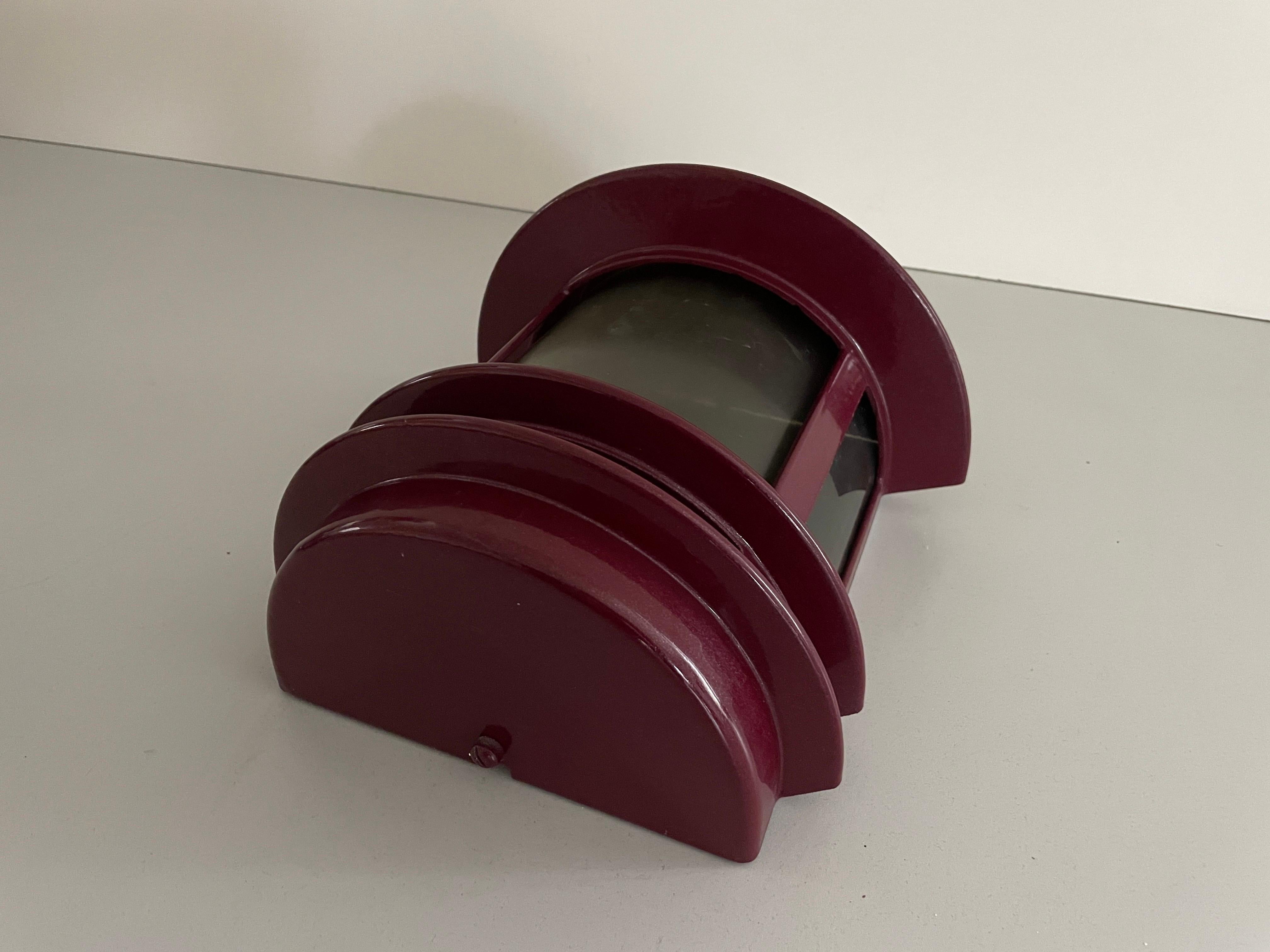 Bordeaux Colour Metal Pair of Outdoor Sconces, 1970s, Germany For Sale 6