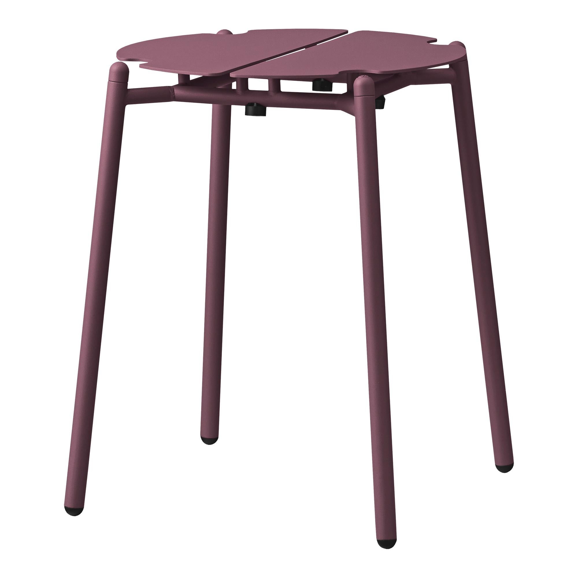 Bordeaux minimalist stool 
Dimensions: Diameter 35 x H 45 cm 
Materials: Steel w. Matte Powder Coating & Aluminum w. Matte Powder Coating.
Available in colors: Taupe, Bordeaux, Forest, Ginger Bread, Black and, Black and Gold. 


The NOVO