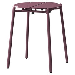 Tabouret minimaliste bordeaux