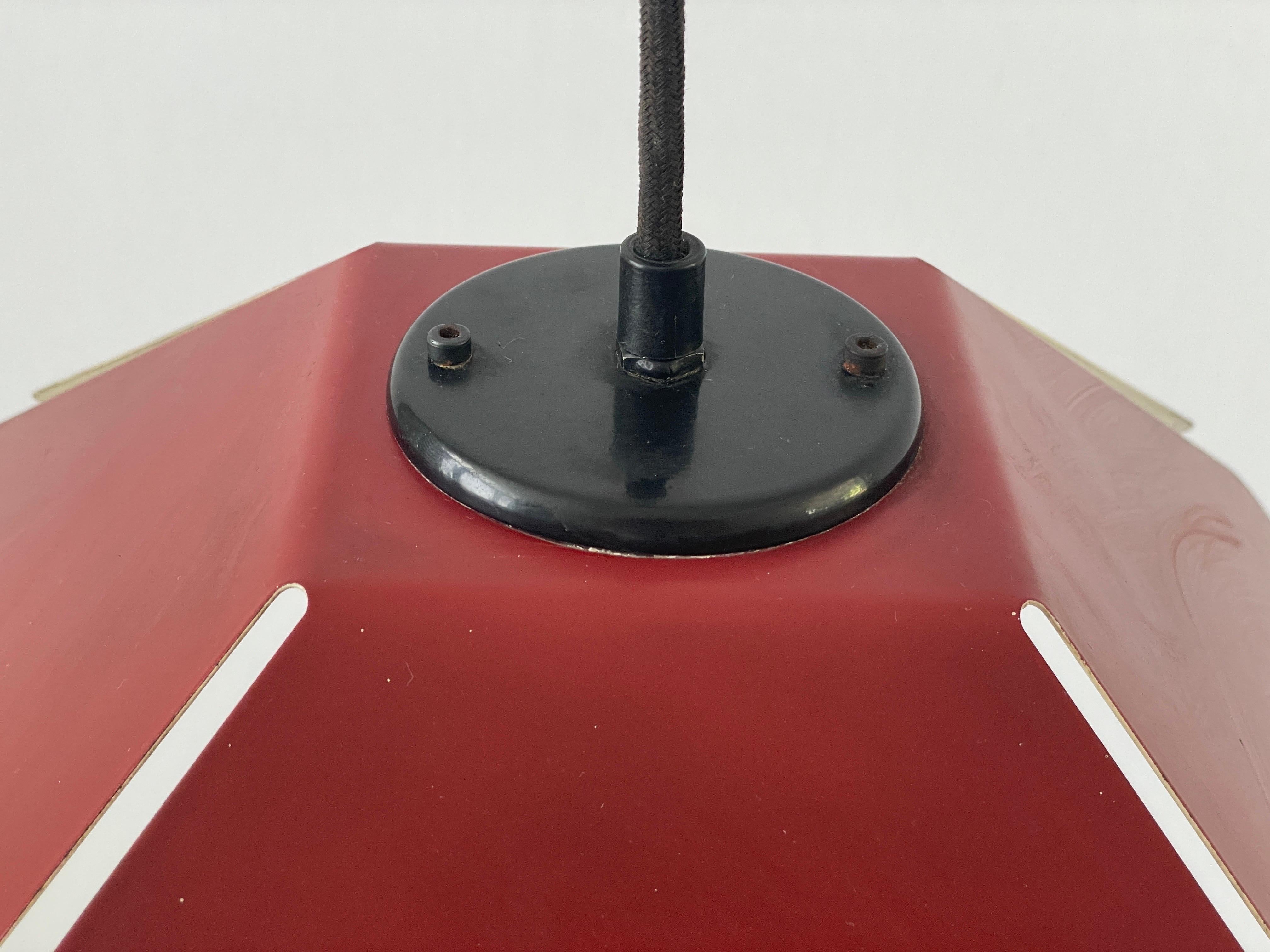 Metal Bordeaux Pendant Light by Charlotte Perriand for Les Arcs, 1970s, France