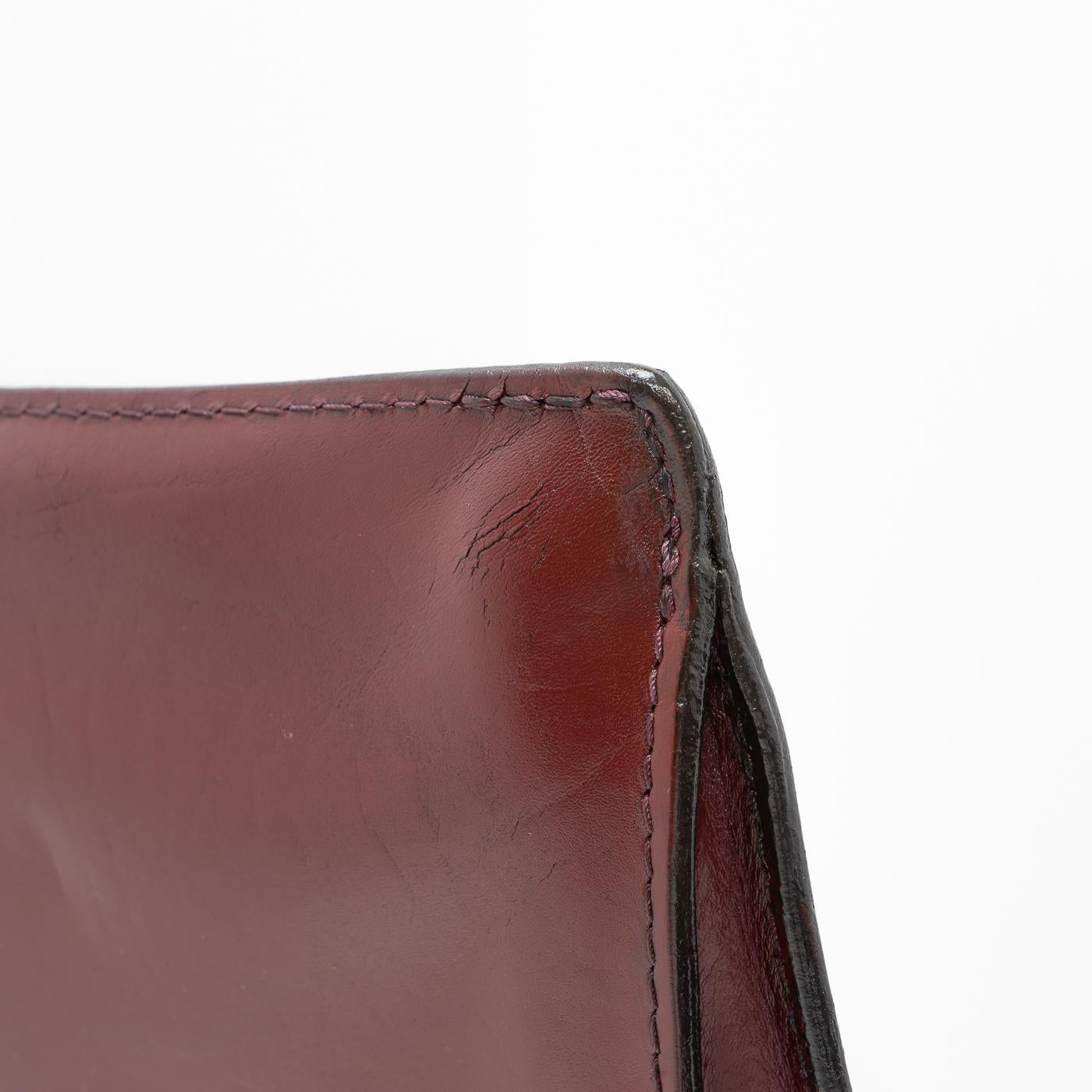 Patinated Bordeaux Red Cab 413 Chairs by Mario Bellini for Cassina, Set of 6 2