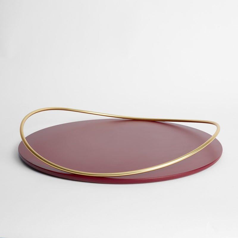 Modern Bordeaux Touché E Tray by Mason Editions For Sale