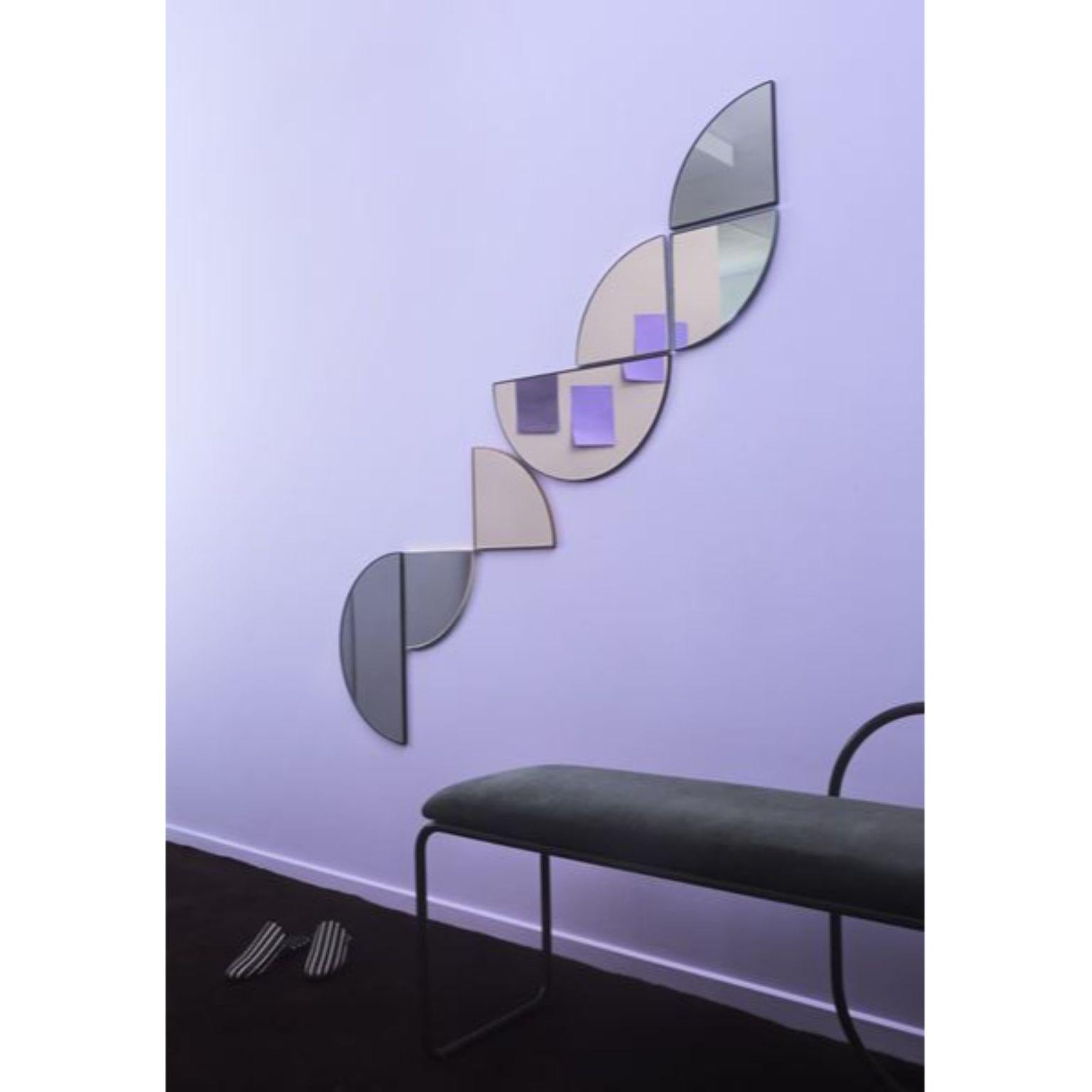 Banc minimaliste en velours bordeaux en vente 5