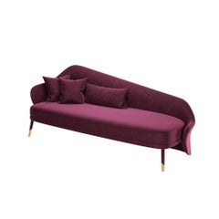 Bordeaux Velvet Daybed, Modern Design, Customizable, Portugal, New
