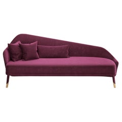 Bordeaux Velvet Modern Bhutan Daybed