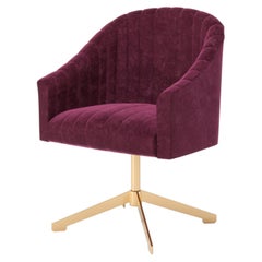 Bordeaux Velvet Modern Uphostery Office Chair