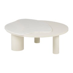 Bordeira Coffee Table by Rute Martins, Calacatta Bianco Marble and White Lacquer