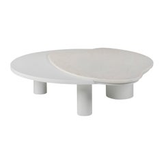 Bordeira Coffee Table by Rute Martins, Calacatta Bianco Marble and White Oak
