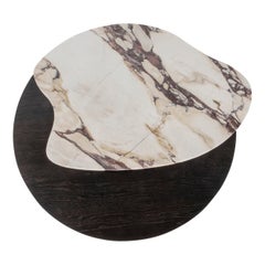 Bordeira Coffee Table by Rute Martins, Calacatta Viola Marble and Black Oak