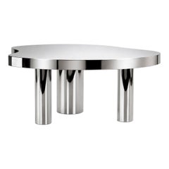 Bordeira Coffee Table by Rute Martins for Greenapple, Polished Stainless Steel