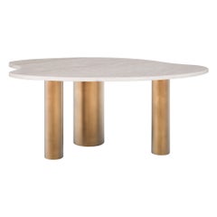 Bordeira Coffee Table by Rute Martins, Rosa Egeo Marble and Antique Gold