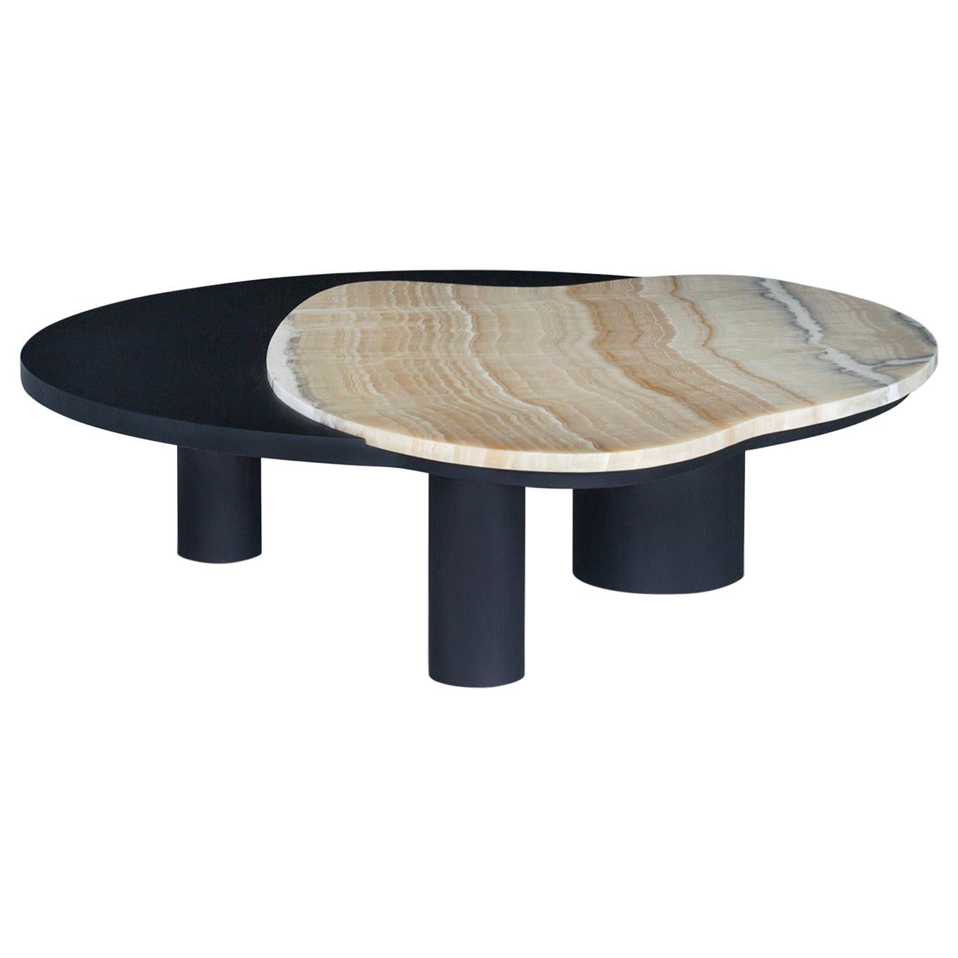 Modern Bordeira Coffee Table with Shadow Onyx Handcrafted by Greenapple 