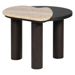 Bordeira Side Table by Rute Martins for Greenapple, Miel Onyx and Black Oak