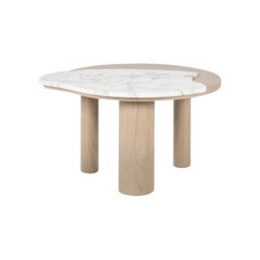 Bordeira Small Coffee Table, Calacatta Strong Vein Marble and Grey Oak